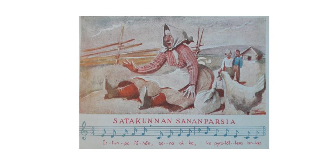 Satakunnan sananparsia -postikortti.