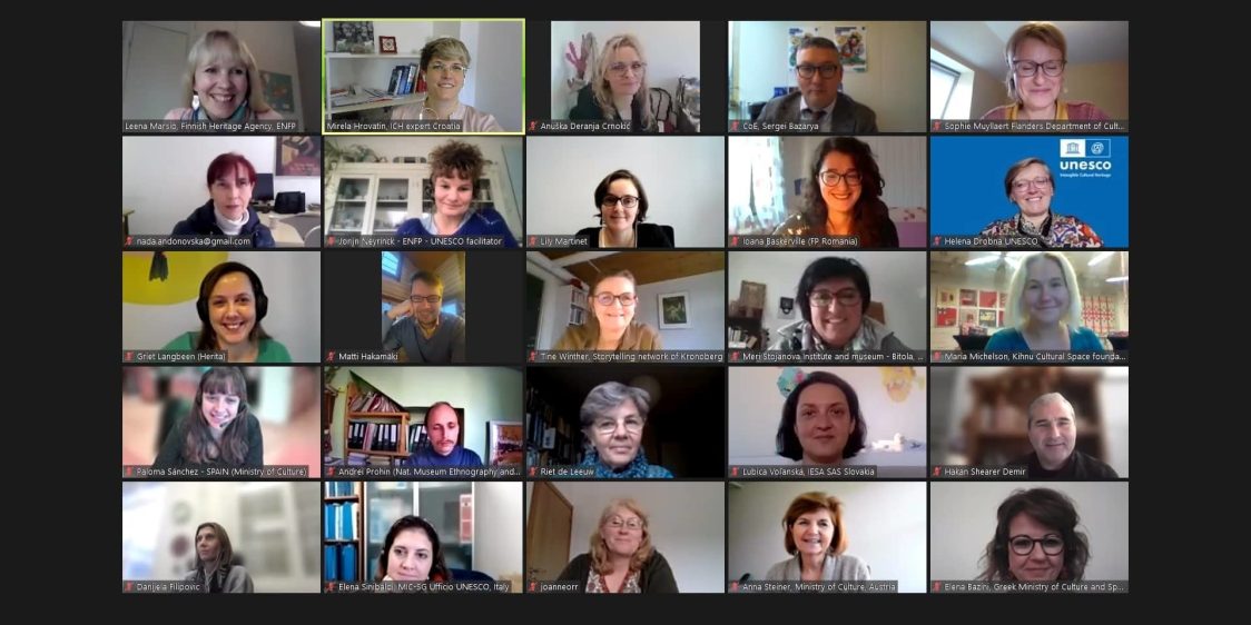 Screenshot of participants on Zoom