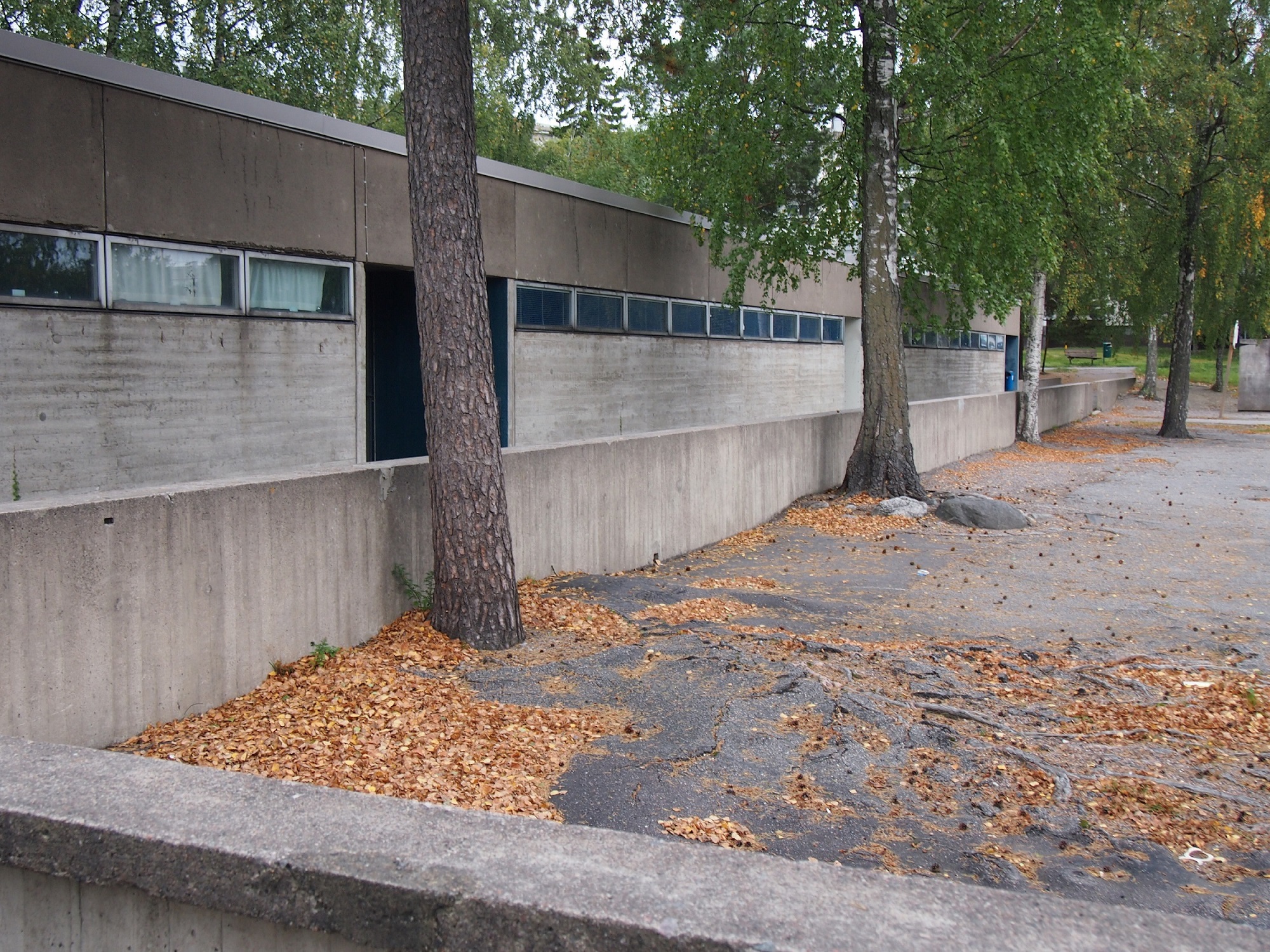 Roihuvuoren koulun yhteyteen rakennetut neuvola ja terveystalo.