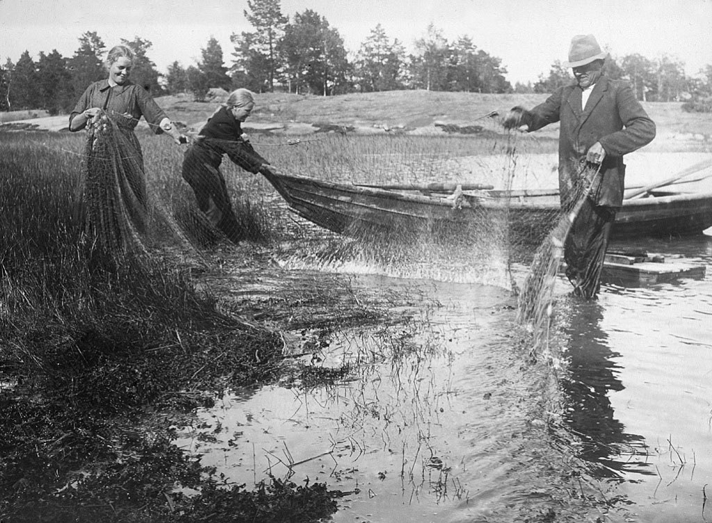 Säynävän pyyntiä verkolla 1930-luvulla